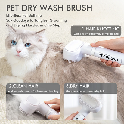 UZ Pet All-in-One Waterless Bath Brush with Foam