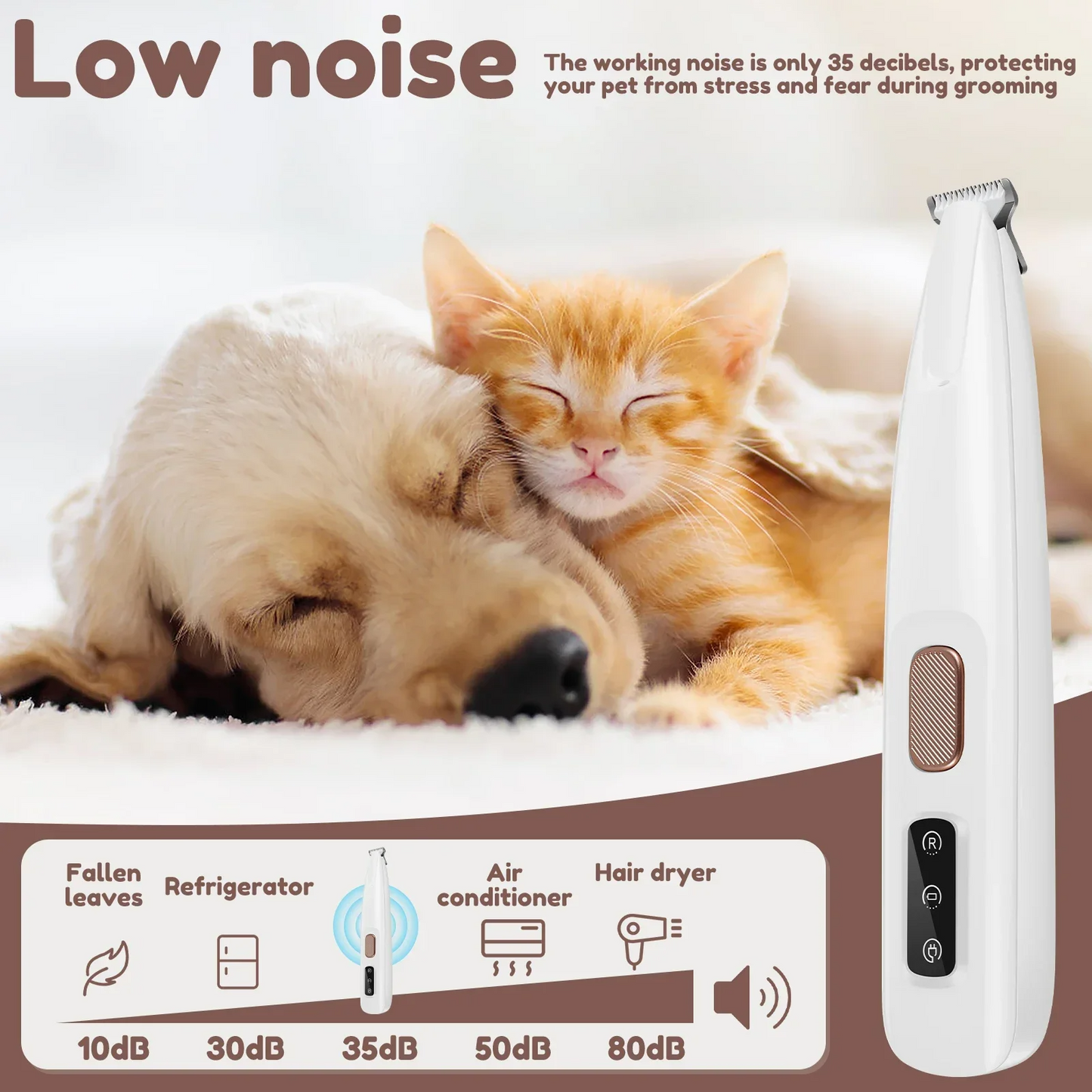 UZ Pet LED Paw Trimmer - Waterproof & Precision Shaver