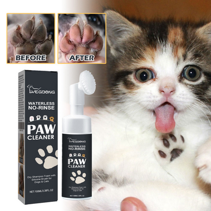 UZ Pet No-Rinse Paw Foam - Soothing Cleanser & Moisturizer