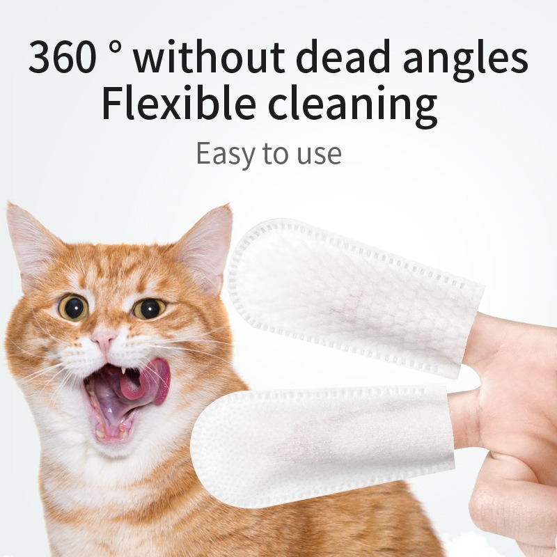 UZ Pet Oral Care Finger Mitt - Silicone & Non-Woven Wipes