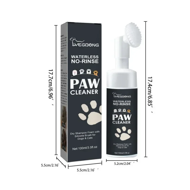 UZ Pet No-Rinse Paw Foam - Soothing Cleanser & Moisturizer