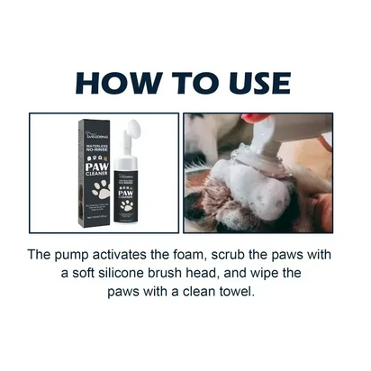 UZ Pet No-Rinse Paw Foam - Soothing Cleanser & Moisturizer