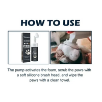 UZ Pet No-Rinse Paw Foam - Soothing Cleanser & Moisturizer