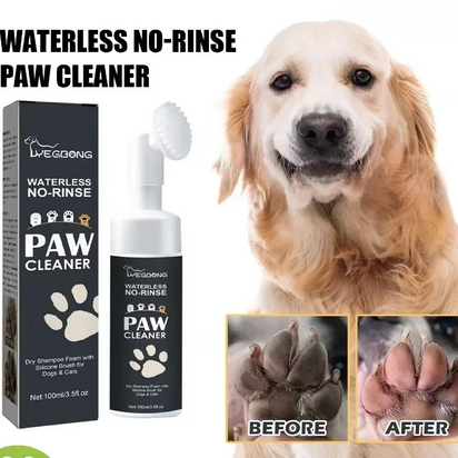 UZ Pet No-Rinse Paw Foam - Soothing Cleanser & Moisturizer