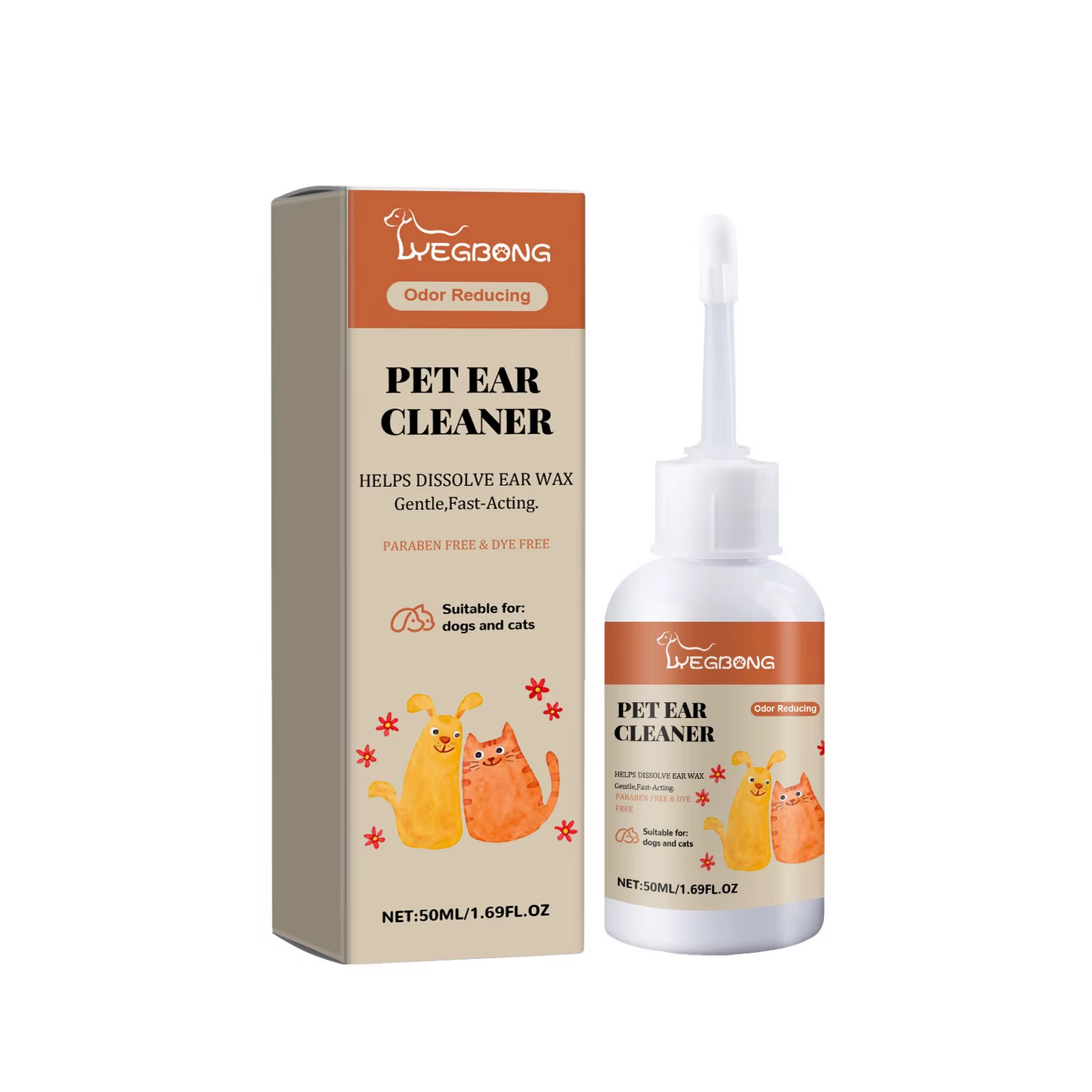 UZ Pet Anti-Mite Ear Drops - Deodorizing Cleaner for Dogs & Cats